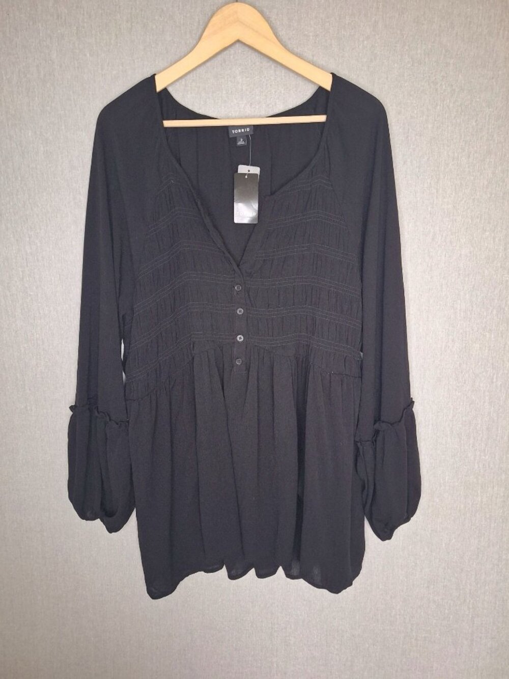NWT Torrid Flowy Soft Tunic Shirt Size 3X Relaxed Fit Boho Cottage Versatile